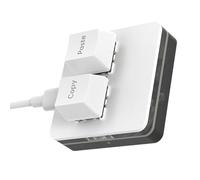 LLHCF Teclado mecánico USB ligero de 2 teclas con color para juegos de ritmo y productividad