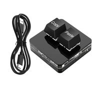 LLHCF Teclado mecánico USB ligero de 2 teclas con color para juegos de ritmo y productividad