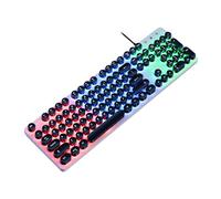 LLHCF Teclado Punks Estilos ABS Teclado con tacto mecánico RGB para uso doméstico y oficina, teclados ergonómicos para juegos de oficina