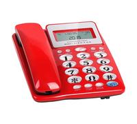 LLHCF Teléfono fijo con cable de escritorio con botón grande para personas mayores con pantalla de llamadas, hogar, hotel, oficina