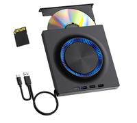 LLHCF Unidad externa multifuncional con puerto USB 3.0 tipo C integrado para PC, portátil, formato DVDRW, escritor portátil