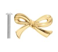 LLHCF Upgrades - Tiradores de metal elegantes con lazos dorados, tiradores decorativos para armarios, cajones de cocina, gabinetes del hogar, dormitorio, manija de gabinete