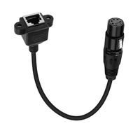 LLHCF XLR5 - Cable de sonido macho hembra a RJ45 hembra con orejas para ingenieros profesionales y productores de música