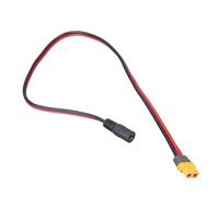 LLHCF XT60 - Cable de carga hembra a hembra de 5,5 x 2,1 mm/5,5 x 2,5 mm para monitores FPV, panel solar, accesorios de batería, reparación de cables de soldadura