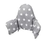 Llhqamt Cojín para trona, cojín para silla IKEA Antilop Trona, cojín para asiento, cojín inflable incorporado, suave y cómodo, asiento para bebé más cómodo (estrellas gris)