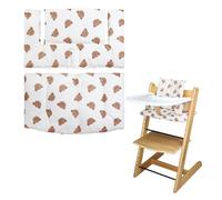 LLHQAMT Cojín para trona Tripp Trapp, suave y cómodo para cojín de trona Tripp Trapp, el juego de cojines Tripp Trapp hace que sea más seguro y cómodo para que el bebé se siente (osito)