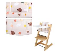 LLHQAMT Cojín Silla Alta, Suave y cómodo, con Bonitos gráficos, para Tripp Trapp Baby Cushion Hace Que Sentarse al bebé Sea más Seguro y cómodo (Oso Nublado)