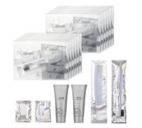 LLHQAMT Kit de higiene, kit de higiene de viaje con cepillo de dientes, pasta de dientes, peine, champú, gel de ducha, gorro de ducha y jabón, empaquetado individualmente, adecuado para hotel, hogar,