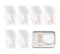 LLHQAMT Kit de tocador de hotel, kits de tocador a granel, juego de artículos de tocador de hotel con almohadillas de algodón, hisopos de algodón, hilo dental, adecuado para viajes, hotel en casa (50