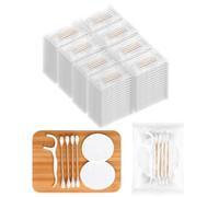 LLHQAMT Kit de tocador de hotel, kits de tocador a granel, juego de artículos de tocador de hotel con almohadillas de algodón, hisopos de algodón, hilo dental, adecuado para viajes, hotel en casa (200