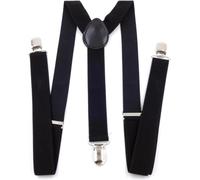 LLHTTDMBDFC Tirantes ajustables for hombres y mujeres, tirantes elásticos resistentes, pantalones de elevación seguros(Black)