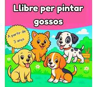 Llibre per pintar gossos: 50 divertits dibuixos de gossos per a nens | Llibre per pintar fàcil i creatiu