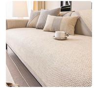 LLIDDAMES Funda de sofá Lavable de algodón y Lino, Cubre Sofa Antideslizante, Protector Sofa Gatos Arañazo y Perros Mascotas para sofás seccionales, Fundas para sofás en Forma de L (Beige,70 * 70cm)