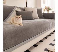 LLIDDAMES Funda Sofa 3 plazas Funda Cubre Sofá Acolchada Protector de Sofá Universal Tacto Suave y Resistente Antideslizante Lavable y Apta para Mascotas (Grey,70 * 210cm)