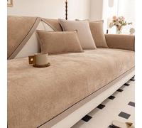 LLIDDAMES Funda Sofa3 plazas Funda para Sofá Universal Antideslizante Cubre Sofa Forma L Y De Esquina Fundas Sofa Chaise Longue para Salón Y Sofá De Varias Medidas Protector Sofa(Brown,110 * 210cm)