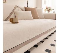 LLIDDAMES Funda Sofa3 plazas Funda para Sofá Universal Antideslizante Cubre Sofa Forma L Y De Esquina Fundas Sofa Chaise Longue para Salón Y Sofá De Varias Medidas Protector Sofa(Beige,110 * 160cm)
