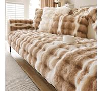 LLIDDAMES Nueva Manta De Asiento De Sofá Gruesa Funda De CojíN De Sofá De Felpa Suave 1 2 3 4 Plazas Funda Cubre Chaise Longue Protector De Sofá Antideslizante para Perros Gatos(Coffee 3,110 * 210cm)