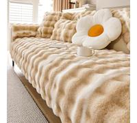 LLIDDAMES Nueva Manta De Asiento De Sofá Gruesa Funda De CojíN De Sofá De Felpa Suave 1 2 3 4 Plazas Funda Cubre Chaise Longue Protector De Sofá Antideslizante para Perros Gatos(Coffee 1,110 * 160cm)