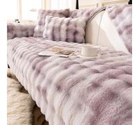 LLIDDAMES Nueva Manta De Asiento De Sofá Gruesa Funda De CojíN De Sofá De Felpa Suave 1 2 3 4 Plazas Funda Cubre Chaise Longue Protector De Sofá Antideslizante para Perros Gatos(Purple,70 * 210cm)