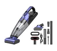 LLINthy 10KPA - Aspiradora de mano inalámbrica de mano para alfombra del hogar mojada/seca con fuerte succión, ligera y portátil