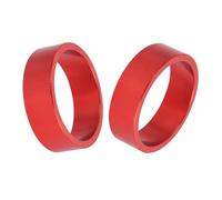 LLINthy 2 auriculares de vástago de bicicleta ligeros espaciadores para bicicleta, arandelas para bicicleta, espaciadores de vástago de horquilla delantera, aleación de aluminio, arandela de horquilla