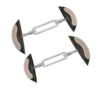 LLINthy 2 expansores ajustables de zapatos de metal ABS para varios protectores de forma plana de tacón alto, Dark Night Black, Talla única