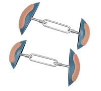 LLINthy 2 expansores ajustables de zapatos de metal ABS para varios protectores de forma plana de tacón alto, Azul claro de hora, Talla única