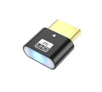 LLINthy Adaptador de enchufe DisplayPort con emulador EDID para 4K 60Hz multimonitor sin cabeza, optimización de GPU ABS, conectores HDTV