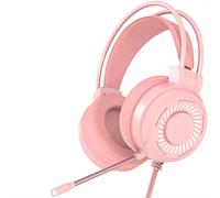 LLINthy Auriculares estéreo ligeros para juegos, sonido envolvente, sonido envolvente, voz clara, Cool RGB, arcoíris, auriculares plegables con cancelación de ruido