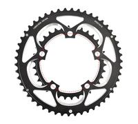 LLINthy Bielas de doble plato para bicicleta de carretera, multifunción, dientes anchos para largas distancias, viajes, alta resistencia, rueda de cadena de bicicleta de carretera