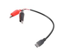 LLINthy Cable de alimentación de 20 cm, cable tipo C macho a doble clip, cable detector de voltajes portátil