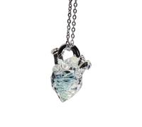 LLINthy Collar De Corazón De Hecho Un Mano Con Joyería Romanos Ajustables Cadena Plata Para Aniversario Collar Cadena
