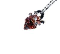 LLINthy Collar De Corazón De Hecho Un Mano Con Joyería Romanos Ajustables Cadena Plata Para Aniversario Collar Cadena