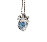 LLINthy Collar De Corazón De Hecho Un Mano Con Joyería Romanos Ajustables Cadena Plata Para Aniversario Collar Cadena