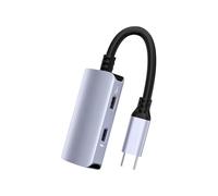 LLINthy Hub USB C para 4K60Hz de alta salida de video clara PD65W carga rápida 480Mbps transferencia de datos USB divisor compatibilidad para adaptadores de gafas