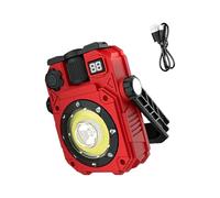 LLINthy Linterna solar portátil para camping, recargable, brillante, para emergencias al aire libre, trabajo, inspección, peso de la lámpara