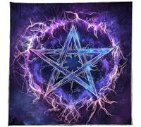 LLINthy Mantel de adivinaciones, símbolo de estrella, astrología, tarots, cartas, altares, tela, adivinaciones, juego de mesa, accesorio de juego de mesa, patrón de símbolos de estrella, tarots