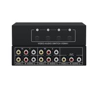 LLINthy MultiSource - Conmutador de vídeo AV sin pérdidas, construcción de metal, para cine en casa, señales sin pérdidas, vídeo