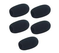 LLINthy Paquete de 5 fundas para parabrisas de micrófono, esponjas de primera calidad, filtro de espuma antiviento, captura de voz transparente, seminarios web, conferencias en línea, esponjas
