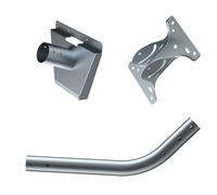 LLINthy Soporte de techo ajustable de 360 grados para montaje estándar de barra de plato con adaptador de tubo, juego de Internet, accesorios de satélite, receptor, soportes de hierro