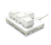 LLINthy Teclado de 4 teclas WASD con flechas, teclado mecánico de una sola mano, teclado programable USB personalizado