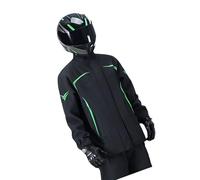 LLINthy Traje de lluvia impermeable transpirable con ribete reflectante, adecuado para motociclistas, hombres y mujeres, traje de lluvia impermeable