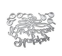 LLINthy Troqueles de corte de metal Happy Easter para álbumes de recortes, tarjetas de papel, troqueles de corte de metal para manualidades