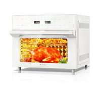LLIVEKIT Freidora de Aire XXL, Horno 30 L con Asador Giratorio, Horno Freidora sin Aceite con 20 Programas y 9 Accesorios, Air Fryer Pantalla Táctil LED, Convección con Recetas, 1800W, 80°C-230°C