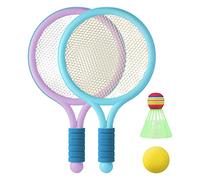 Lljsszr 2 Piezas Raquetas de Bádminton para Niños Set Deportivo Incluye Volante Material Plástico Fácil de Manipular Diversión Y Aprendizaje para Niños