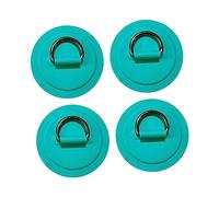 Lljsszr 4 Parches de Anilla en D, Hebillas Fijas, para Kayak, Hebillas de Cordón de Acero Inoxidable, Almohadilla de Anilla en D para Balsa, Bote Inf, Verde