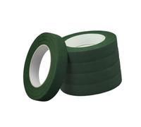 Lljsszr 5 Piezas Cinta Floral Accesorios de Envoltura Manualidad Cinta Protectora Autoadhesiva Material Textil Adecuada para Diseñar Arreglos Florales y Hogar, Verde Oscuro