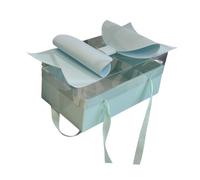 Lljsszr Caja para Flores Y Tarta para Valentín con Lazo, Tapa Transparente, Ideal para Una Boda, Azul Claro, tal como se describe