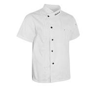 Lljsszr Chaquetas de Manga Corta Lisas, Uniforme de Trabajo para El Servicio de Alimentos para Mujeres Y Hombres, SG