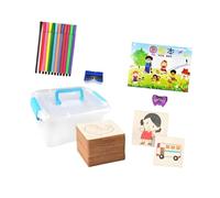 Lljsszr Plantillas de Dibujo para Niños, Materiales de Arte para Niños Y Niñas, Ideas de Regalo para Niños, Juguetes Educativos, Páginas para Colorear DIY Par, 24 Plantillas